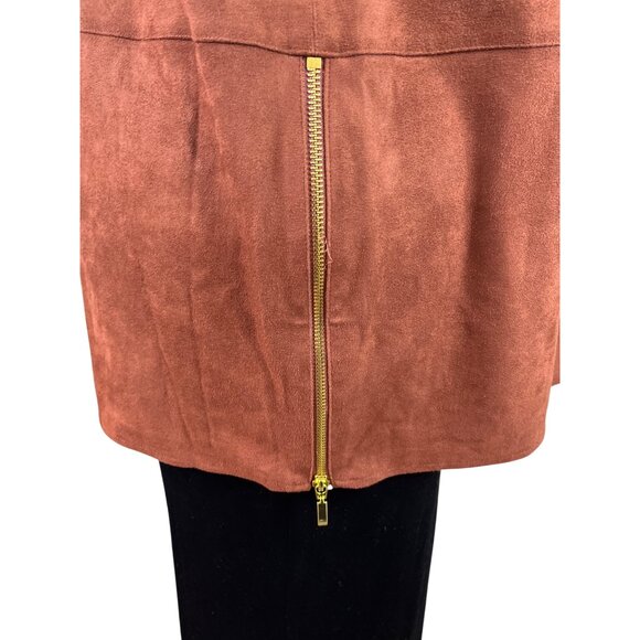 Chico’s Womens Brown Open Front Jacket 3/4 Sleeve Lightweight Elegant Size 2 - Picture 8 of 11